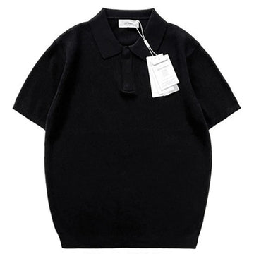 AIDASE  -  Mens Short Sleeve Slim Casual Polo Shirts Summer Stylish Solid Color Men's Knitted Polo Shirt Streetwear Fashion Knitting Polos aidase-shop